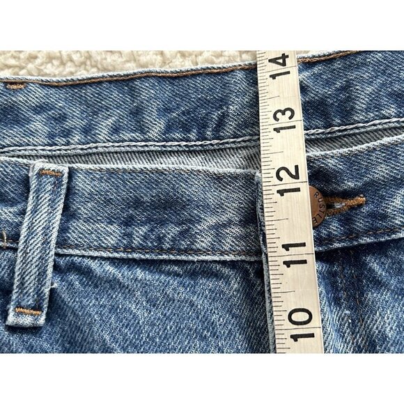 Rustler Men's Straight Leg Distressed Medium Blue Jeans #87619SW Size 38x30 - Picture 7 of 9